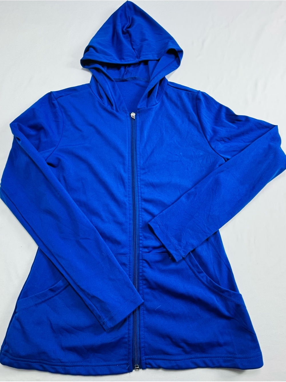 Women’s Hooded Zip-Front Utility Jacket in Royal Blue W636